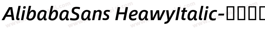 AlibabaSans HeawyItalic字体转换